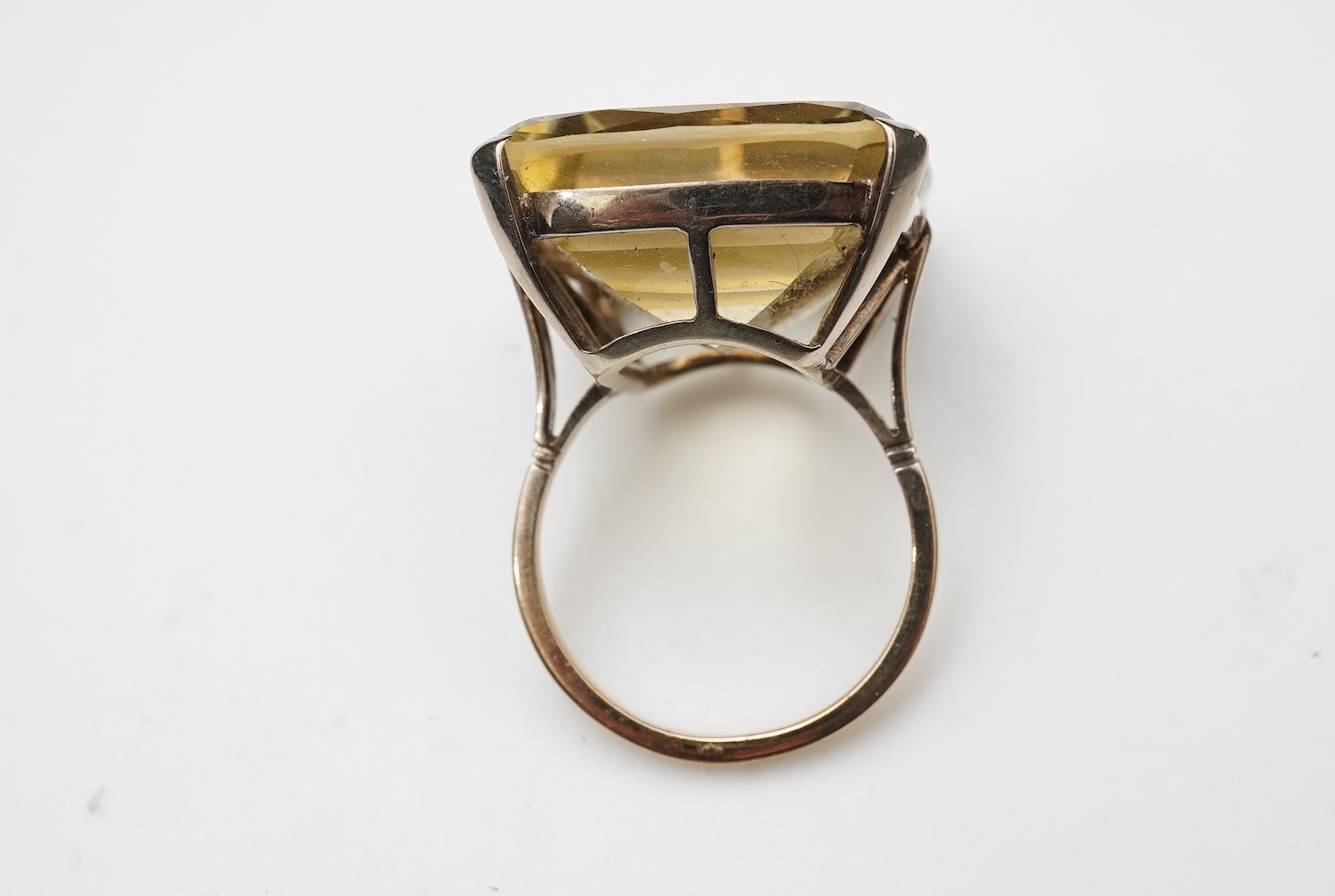 A collection of citrine jewels and a paste bracelet